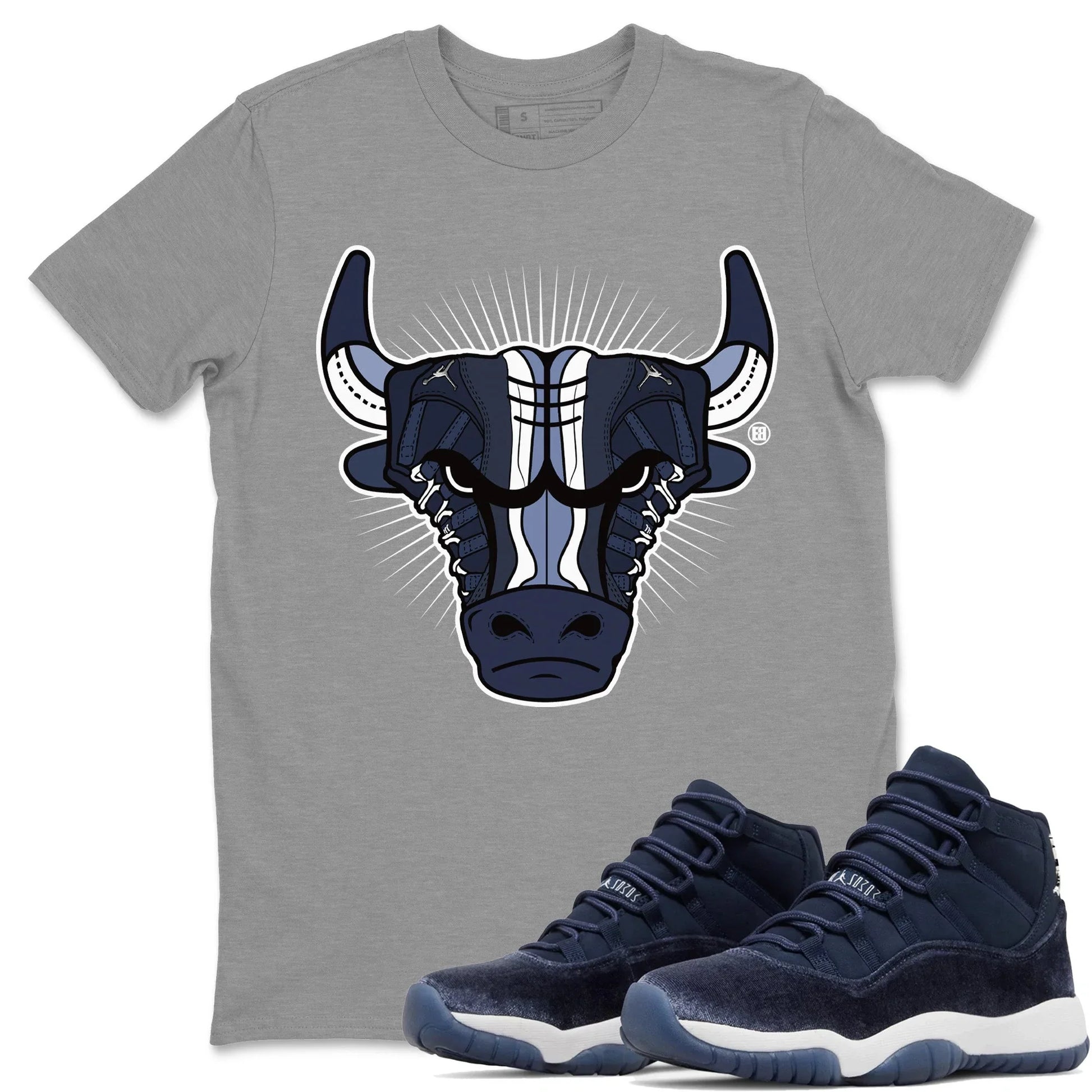 Jordan 11 Midnight Navy Sneaker Match Tees Sneaker Bull Head Sneaker Tees Jordan 11 Midnight Navy Sneaker Release Tees Unisex Shirts