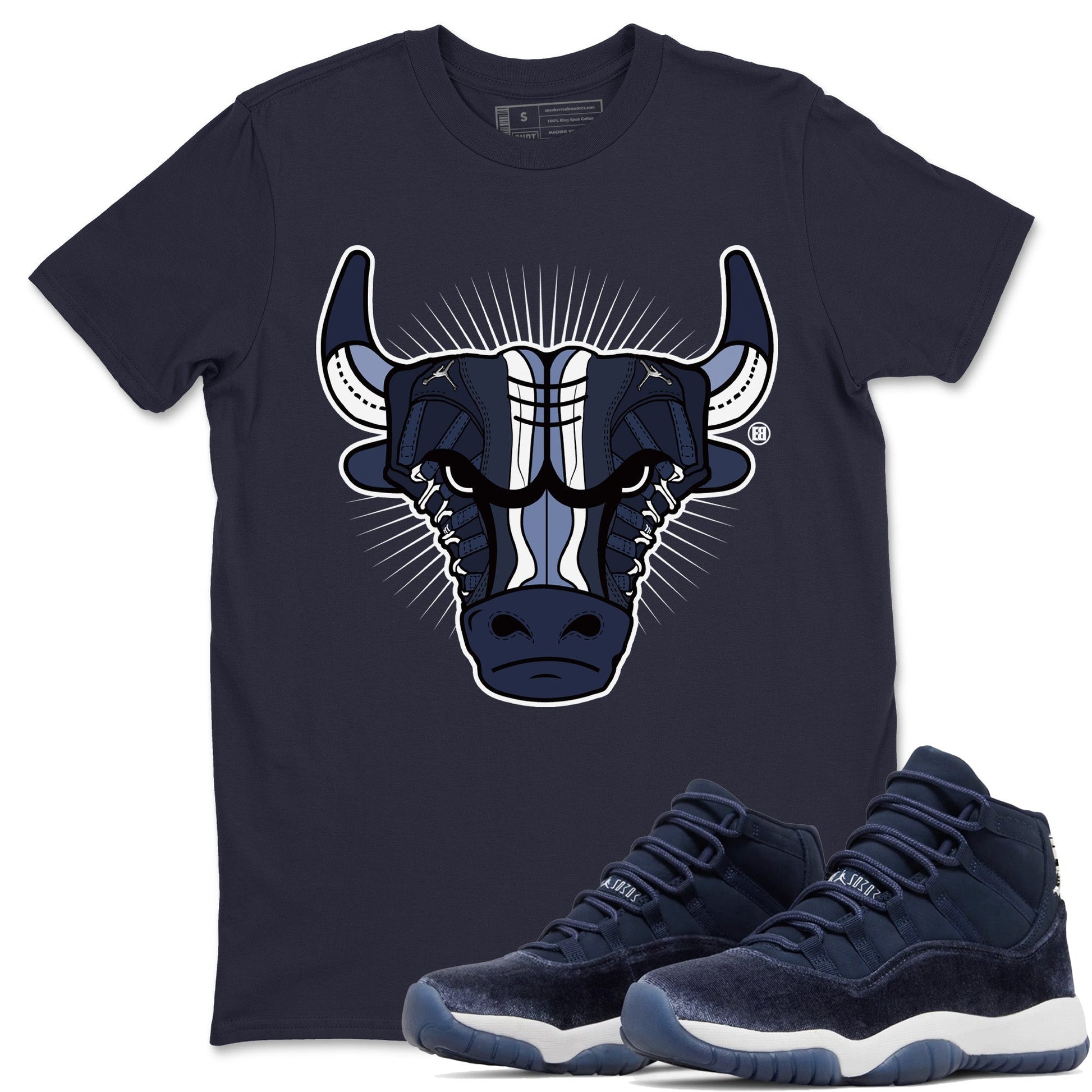 Jordan 11 Midnight Navy Sneaker Match Tees Sneaker Bull Head Sneaker Tees Jordan 11 Midnight Navy Sneaker Release Tees Unisex Shirts