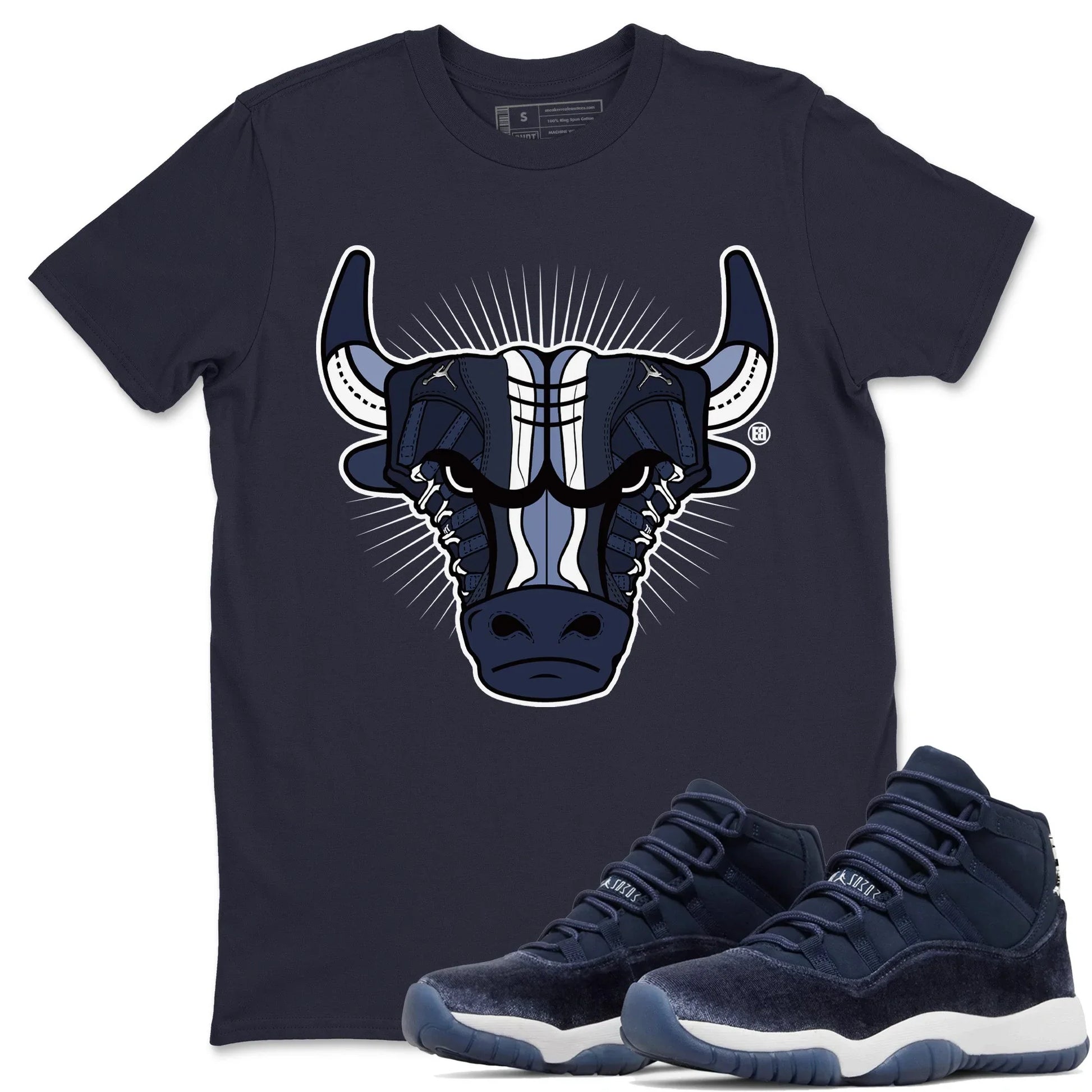 Jordan 11 Midnight Navy Sneaker Match Tees Sneaker Bull Head Sneaker Tees Jordan 11 Midnight Navy Sneaker Release Tees Unisex Shirts