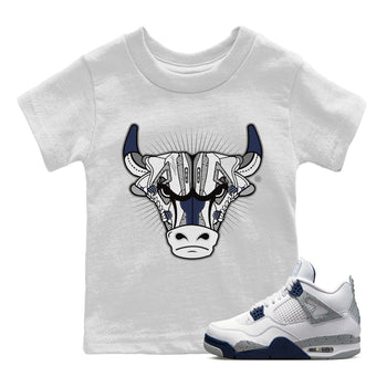 Jordan 4 Midnight Navy Sneaker Match Tees Sneaker Bull Head Sneaker Tees Jordan 4 Midnight Navy Sneaker Release Tees Kids Shirts