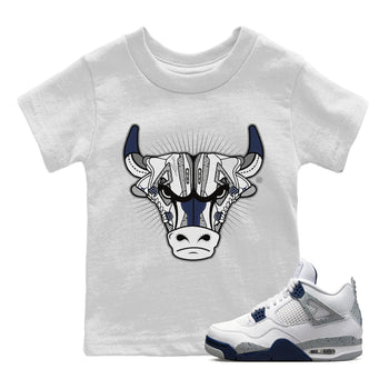 Jordan 4 Midnight Navy Sneaker Match Tees Sneaker Bull Head Sneaker Tees Jordan 4 Midnight Navy Sneaker Release Tees Kids Shirts