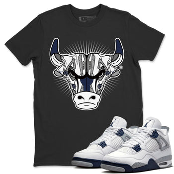 Jordan 4 Midnight Navy Sneaker Match Tees Sneaker Bull Head Sneaker Tees Jordan 4 Midnight Navy Sneaker Release Tees Unisex Shirts