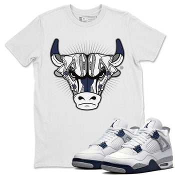 Jordan 4 Midnight Navy Sneaker Match Tees Sneaker Bull Head Sneaker Tees Jordan 4 Midnight Navy Sneaker Release Tees Unisex Shirts