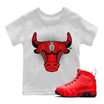 Jordan 9 Chile Red Sneaker Match Tees Sneaker Bull Head Sneaker Tees Jordan 9 Chile Red Sneaker Release Tees Kids Shirts