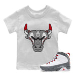 Jordan 9 Fire Red Sneaker Match Tees Sneaker Bull Head Sneaker Tees Jordan 9 Fire Red Sneaker Release Tees Kids Shirts
