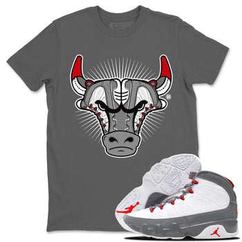 Jordan 9 Fire Red Sneaker Match Tees Sneaker Bull Head Sneaker Tees Jordan 9 Fire Red Sneaker Release Tees Unisex Shirts