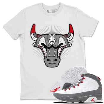 Jordan 9 Fire Red Sneaker Match Tees Sneaker Bull Head Sneaker Tees Jordan 9 Fire Red Sneaker Release Tees Unisex Shirts