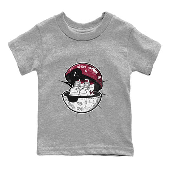 1s Metallic Burgundy shirt to match jordans Sneaker Capsule sneaker tees AJ1 Metallic Burgundy SNRT Sneaker Release Tees Baby Toddler Heather Grey 2 T-Shirt