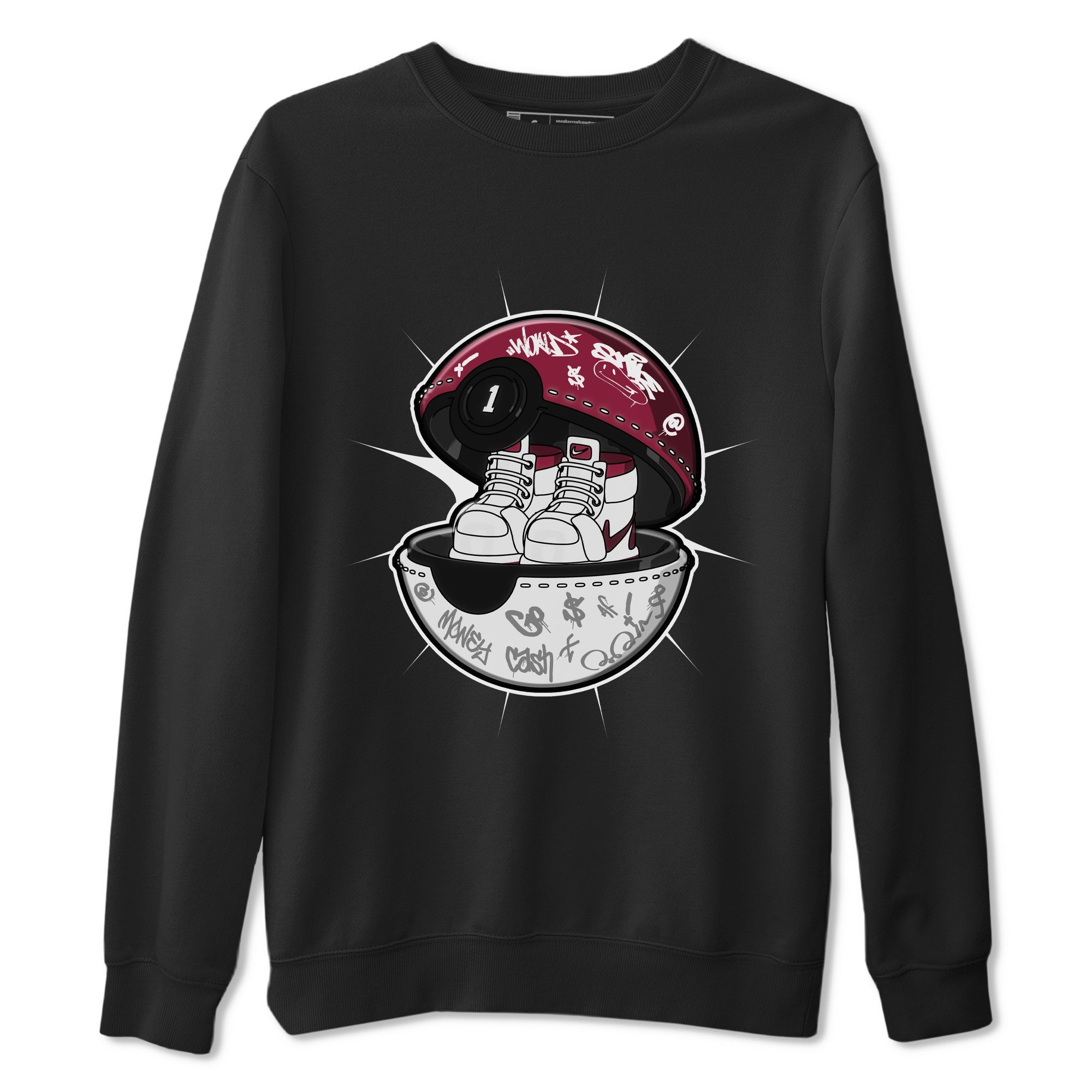 1s Metallic Burgundy shirt to match jordans Sneaker Capsule sneaker tees AJ1 Metallic Burgundy SNRT Sneaker Release Tees Unisex Black 2 T-Shirt