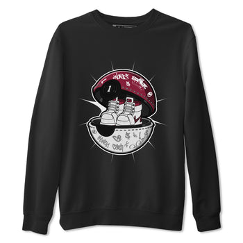 1s Metallic Burgundy shirt to match jordans Sneaker Capsule sneaker tees AJ1 Metallic Burgundy SNRT Sneaker Release Tees Unisex Black 2 T-Shirt