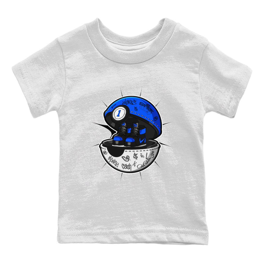 Air Jordan 1 Royal Reimagined shirt to match jordans Sneaker Capsule sneaker tees AJ1 Royal Reimagined SNRT Sneaker Release Tees Baby Toddler White 2 T-Shirt