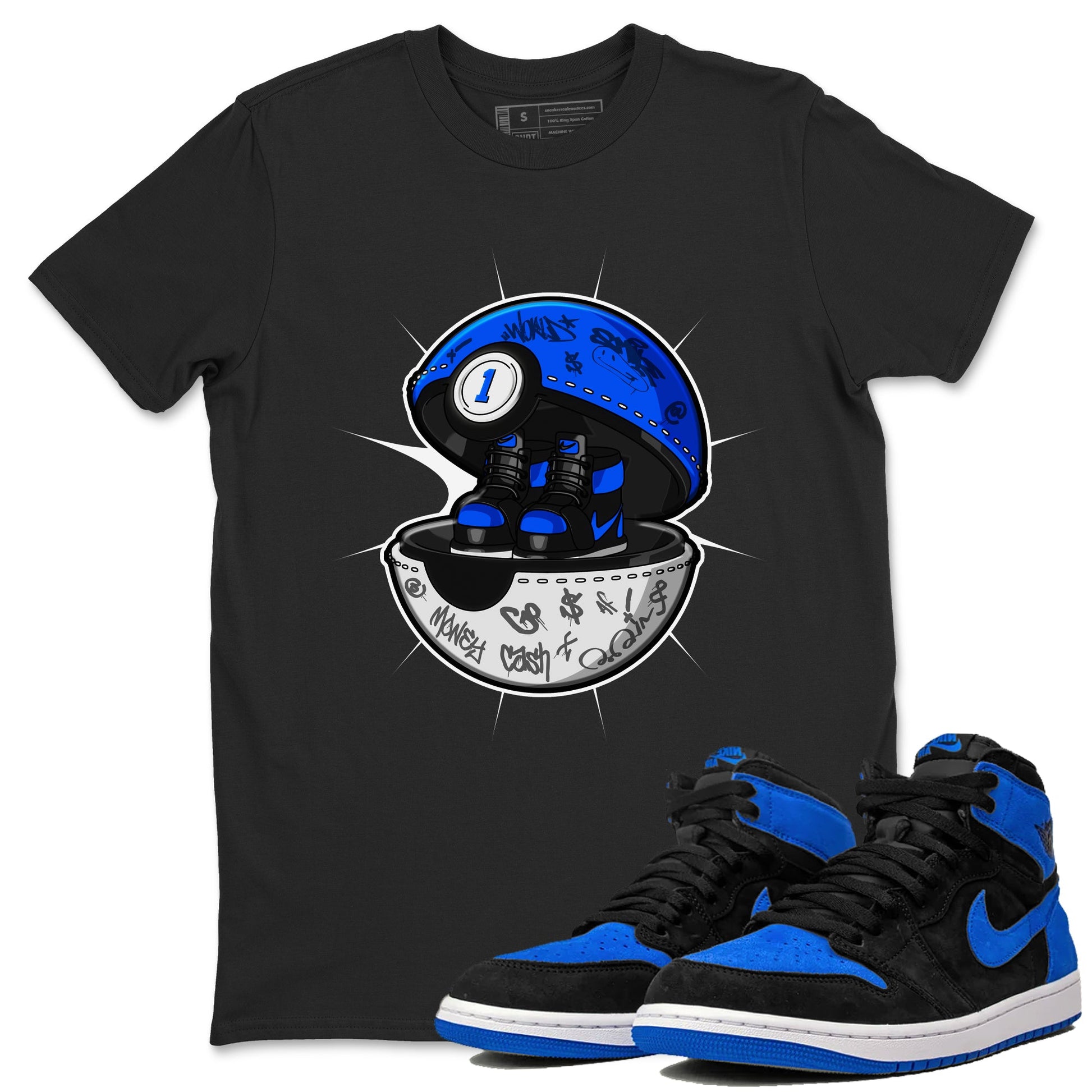 Air Jordan 1 Royal Reimagined shirt to match jordans Sneaker Capsule sneaker tees AJ1 Royal Reimagined SNRT Sneaker Release Tees Unisex Black 1 T-Shirt