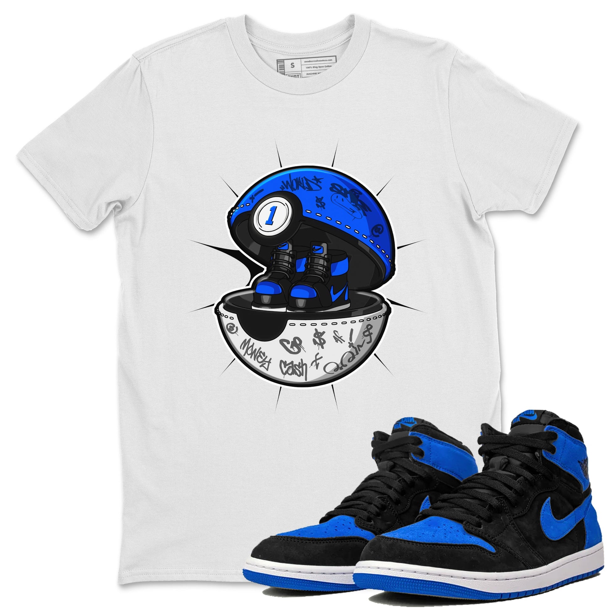 Air Jordan 1 Royal Reimagined shirt to match jordans Sneaker Capsule sneaker tees AJ1 Royal Reimagined SNRT Sneaker Release Tees Unisex White 1 T-Shirt