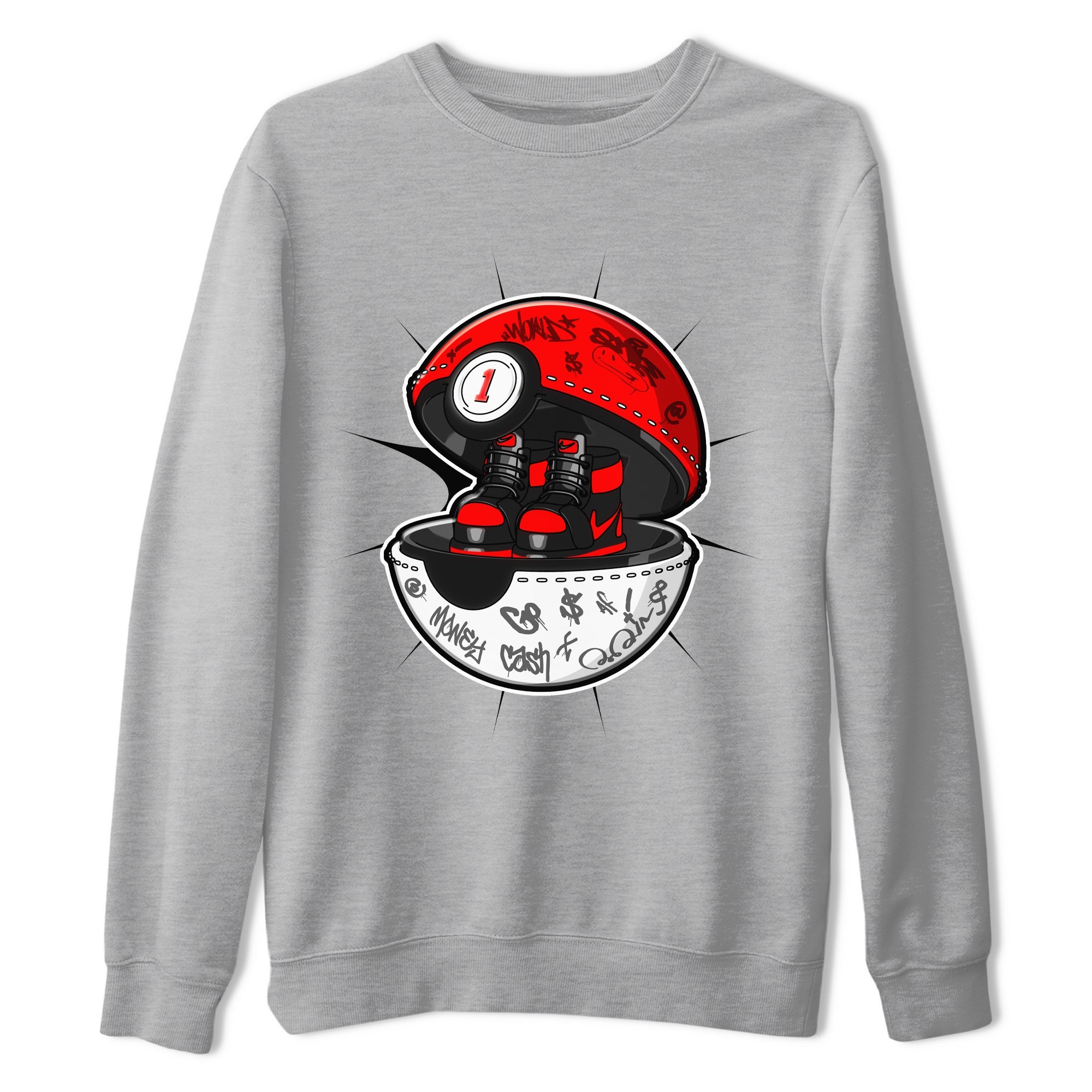 Air Jordan 1 Satin Bred shirt to match jordans Sneaker Capsule sneaker tees AJ1 Satin Bred SNRT Sneaker Release Tees Unisex Heather Grey 2 T-Shirt