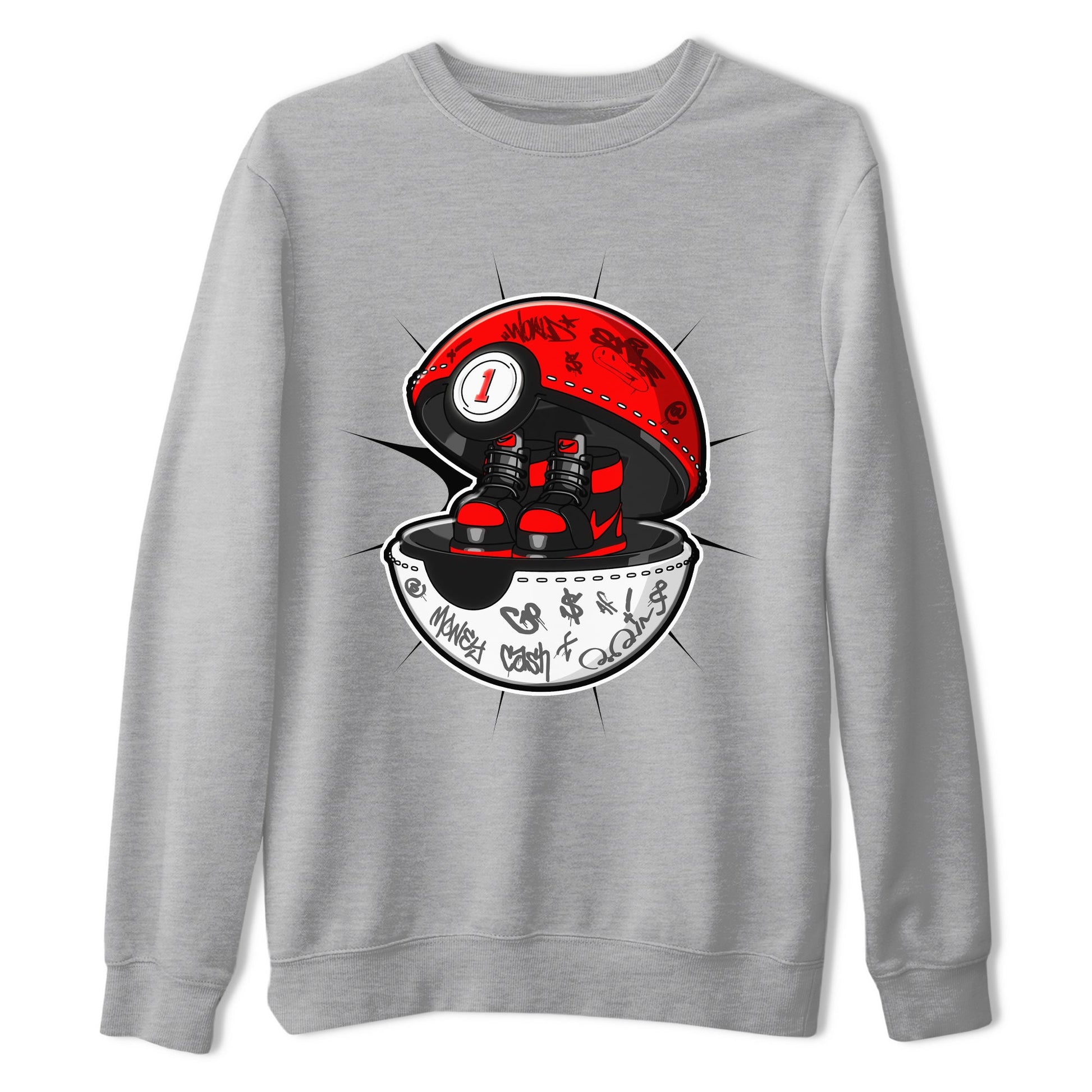 Air Jordan 1 Satin Bred shirt to match jordans Sneaker Capsule sneaker tees AJ1 Satin Bred SNRT Sneaker Release Tees Unisex Heather Grey 2 T-Shirt