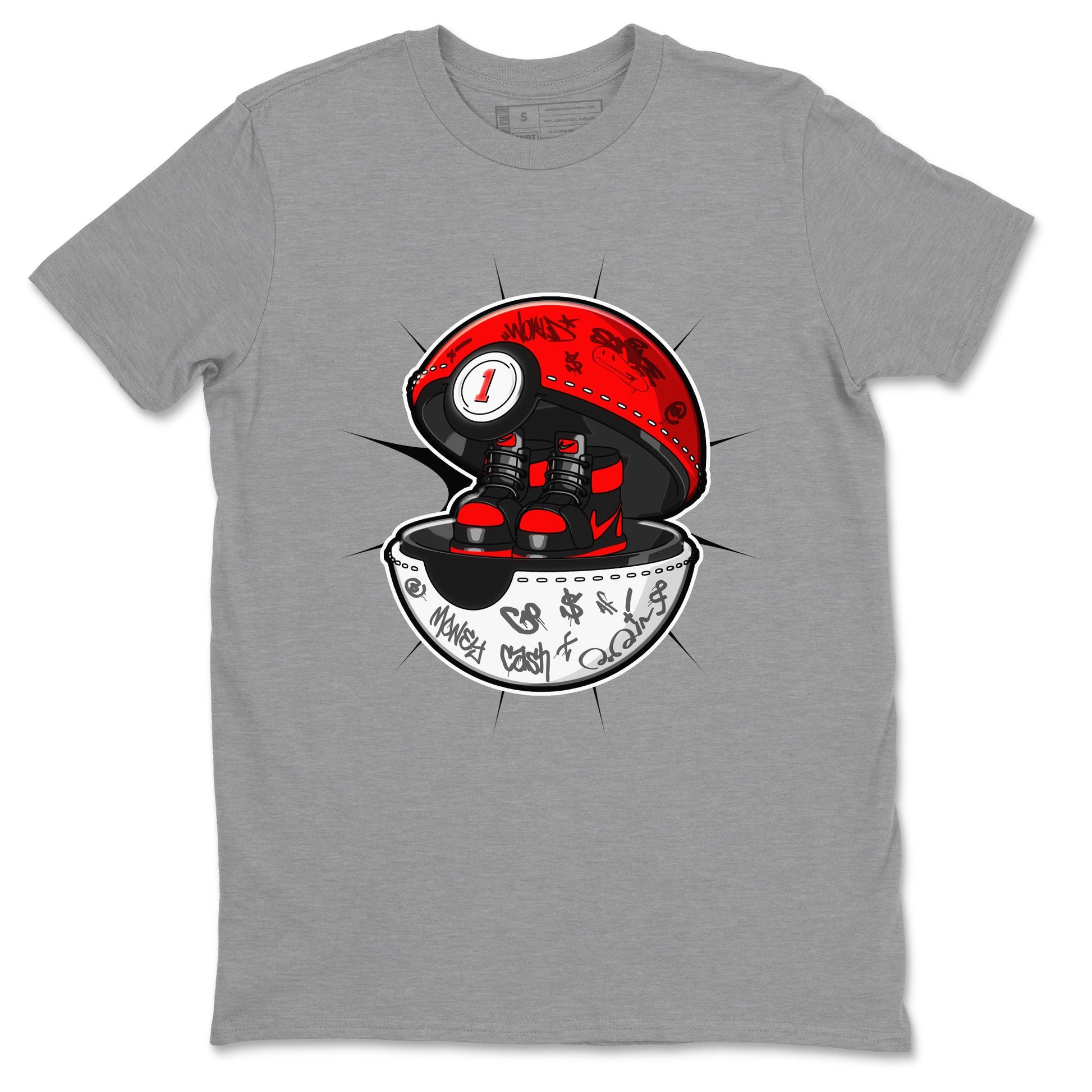 Air Jordan 1 Satin Bred shirt to match jordans Sneaker Capsule sneaker tees AJ1 Satin Bred SNRT Sneaker Release Tees Unisex Heather Grey 2 T-Shirt