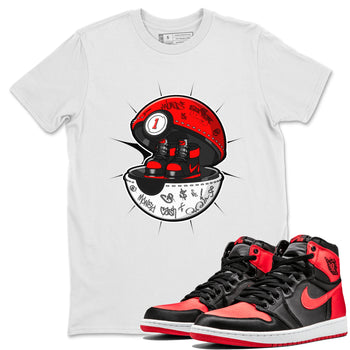 Air Jordan 1 Satin Bred shirt to match jordans Sneaker Capsule sneaker tees AJ1 Satin Bred SNRT Sneaker Release Tees Unisex White 1 T-Shirt