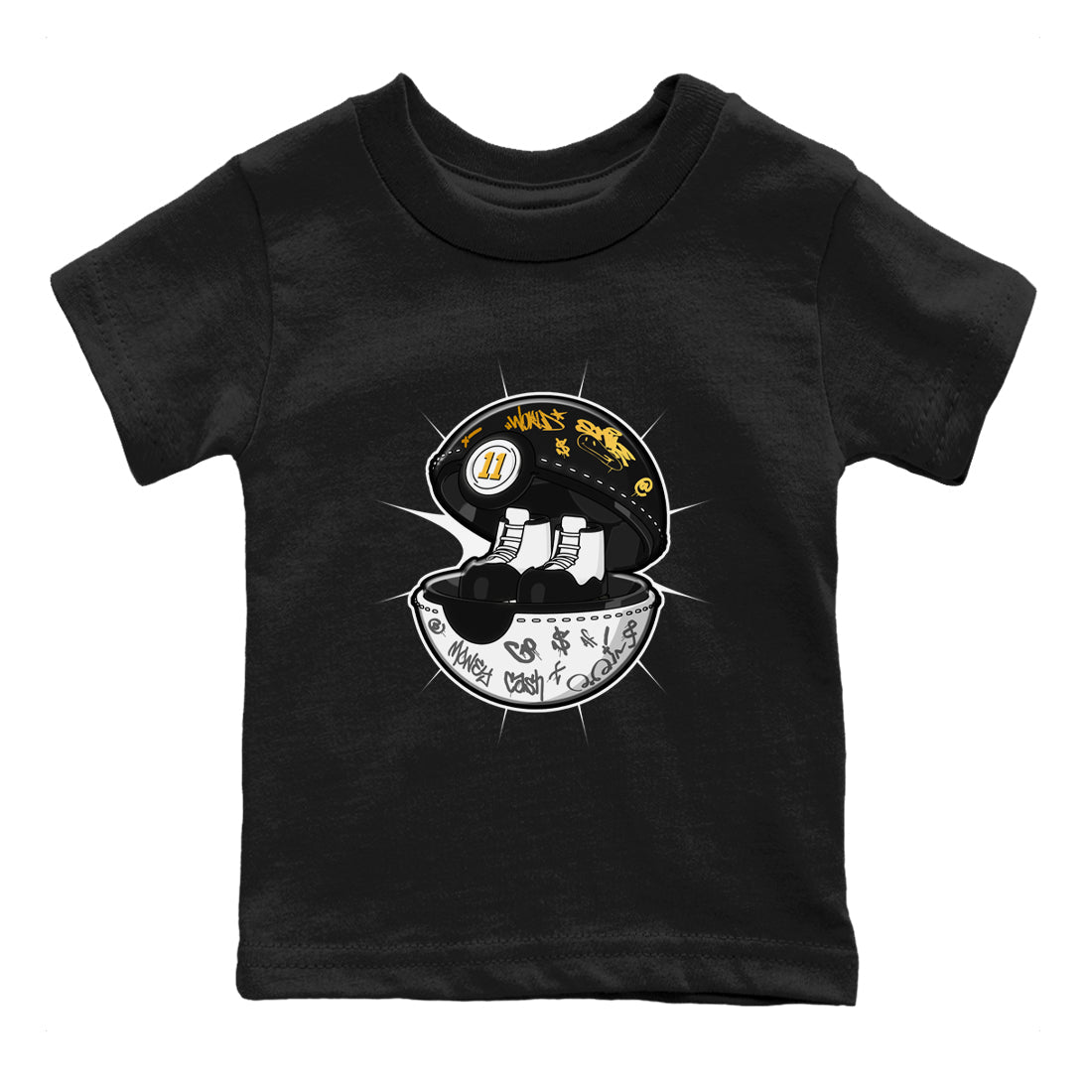 Air Jordan 11 Gratitude shirt to match jordans Sneaker Capsule sneaker tees AJ11 Gratitude SNRT Sneaker Release Tees Baby Toddler Black 2 T-Shirt
