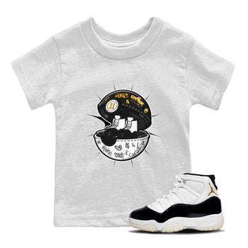Air Jordan 11 Gratitude shirt to match jordans Sneaker Capsule sneaker tees AJ11 Gratitude SNRT Sneaker Release Tees Baby Toddler White 1 T-Shirt