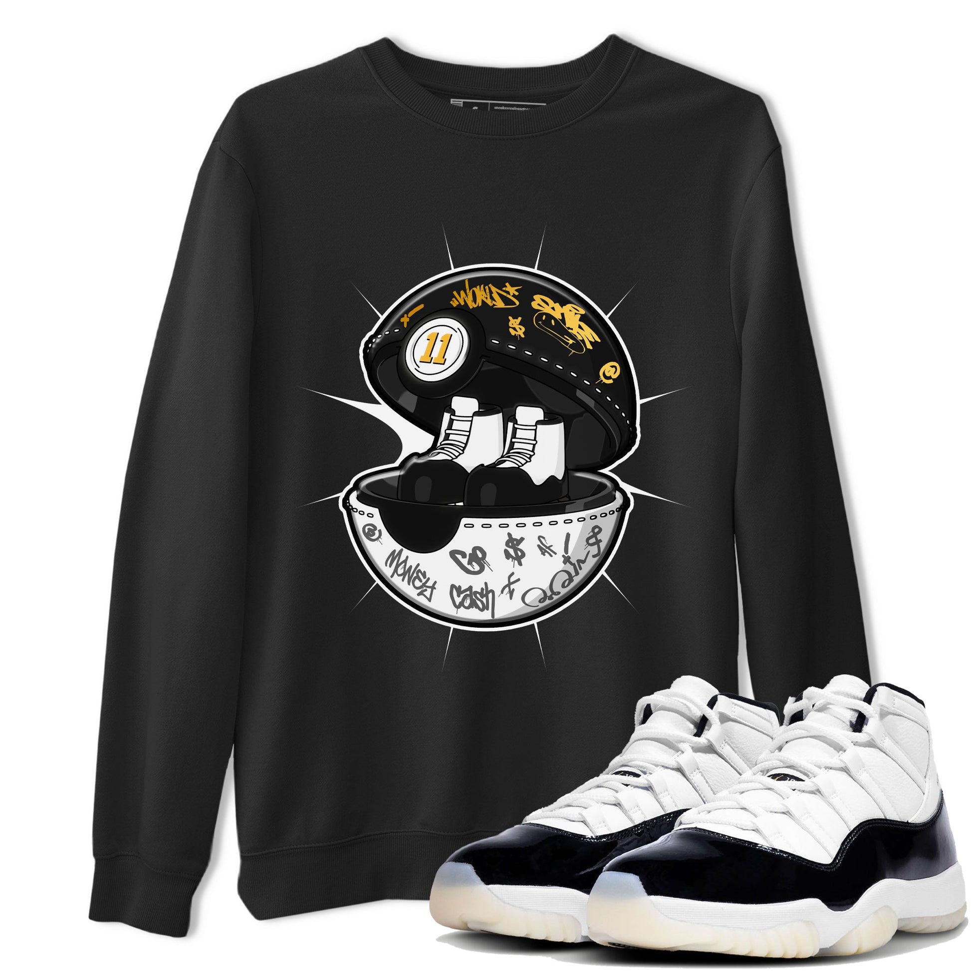 Air Jordan 11 Gratitude shirt to match jordans Sneaker Capsule sneaker tees AJ11 Gratitude SNRT Sneaker Release Tees Unisex Black 1 T-Shirt