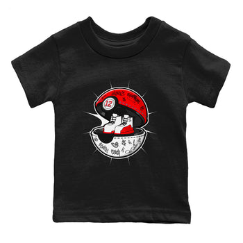 Air Jordan 12 Cherry shirt to match jordans Sneaker Capsule sneaker tees AJ12 Cherry SNRT Sneaker Release Tees Baby Toddler Black 2 T-Shirt