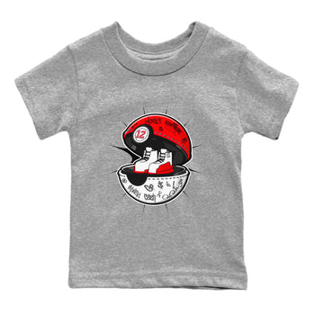 Air Jordan 12 Cherry shirt to match jordans Sneaker Capsule sneaker tees AJ12 Cherry SNRT Sneaker Release Tees Baby Toddler Heather Grey 2 T-Shirt