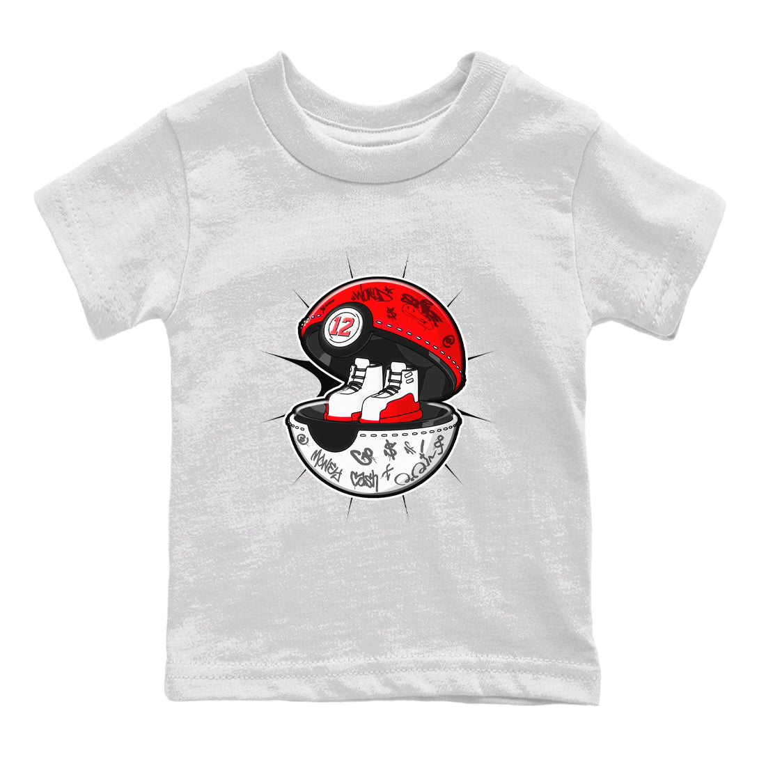 Air Jordan 12 Cherry shirt to match jordans Sneaker Capsule sneaker tees AJ12 Cherry SNRT Sneaker Release Tees Baby Toddler White 2 T-Shirt