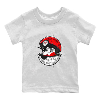 Air Jordan 12 Cherry shirt to match jordans Sneaker Capsule sneaker tees AJ12 Cherry SNRT Sneaker Release Tees Baby Toddler White 2 T-Shirt