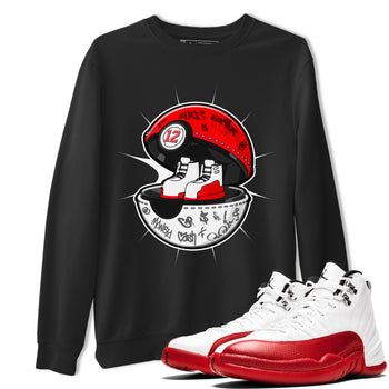 Air Jordan 12 Cherry shirt to match jordans Sneaker Capsule sneaker tees AJ12 Cherry SNRT Sneaker Release Tees Unisex Black 1 T-Shirt