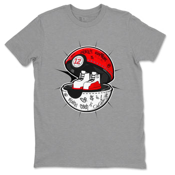 Air Jordan 12 Cherry shirt to match jordans Sneaker Capsule sneaker tees AJ12 Cherry SNRT Sneaker Release Tees Unisex Heather Grey 2 T-Shirt