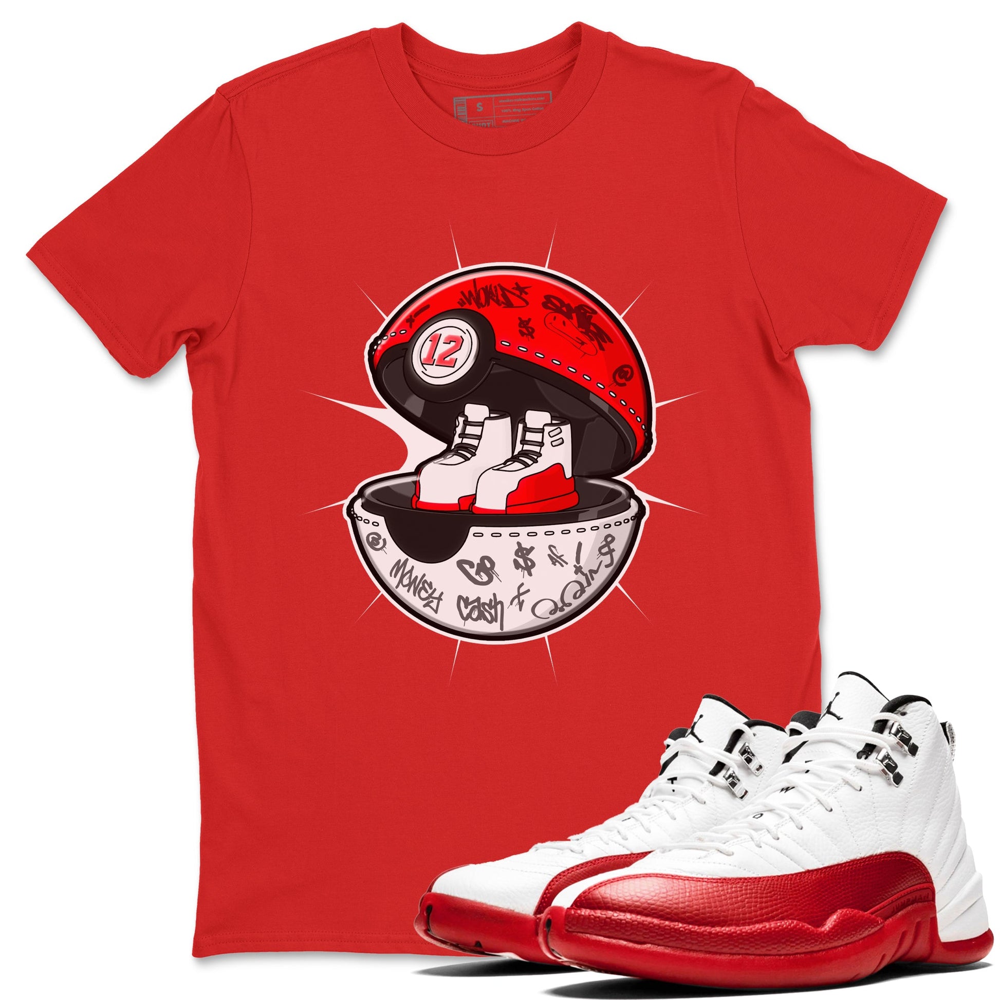 Air Jordan 12 Cherry shirt to match jordans Sneaker Capsule sneaker tees AJ12 Cherry SNRT Sneaker Release Tees Unisex Red 1 T-Shirt