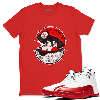 Air Jordan 12 Cherry shirt to match jordans Sneaker Capsule sneaker tees AJ12 Cherry SNRT Sneaker Release Tees Unisex Red 1 T-Shirt