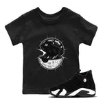 14s Panda shirt to match jordans Sneaker Capsule sneaker tees Air Jordan 14 Panda SNRT Sneaker Release Tees Baby Toddler Black 1 T-Shirt