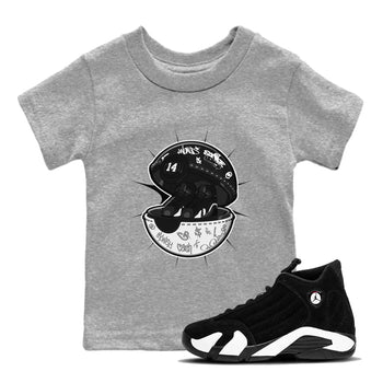 14s Panda shirt to match jordans Sneaker Capsule sneaker tees Air Jordan 14 Panda SNRT Sneaker Release Tees Baby Toddler Heather Grey 1 T-Shirt