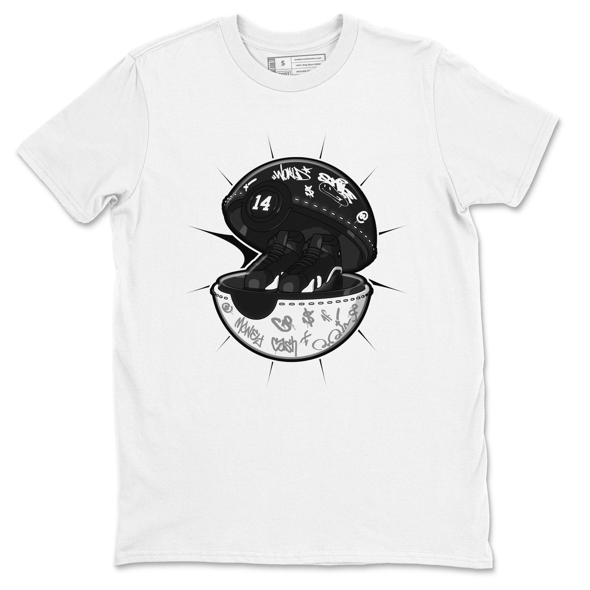 14s Panda shirt to match jordans Sneaker Capsule sneaker tees Air Jordan 14 Panda SNRT Sneaker Release Tees Unisex White 2 T-Shirt