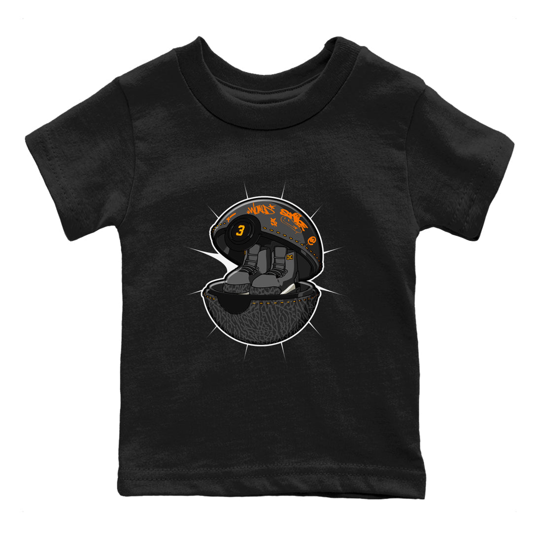 3s Fear shirt to match jordans Sneaker Capsule sneaker tees Air Jordan 3 Fear SNRT Sneaker Release Tees Baby Toddler Black 2 T-Shirt