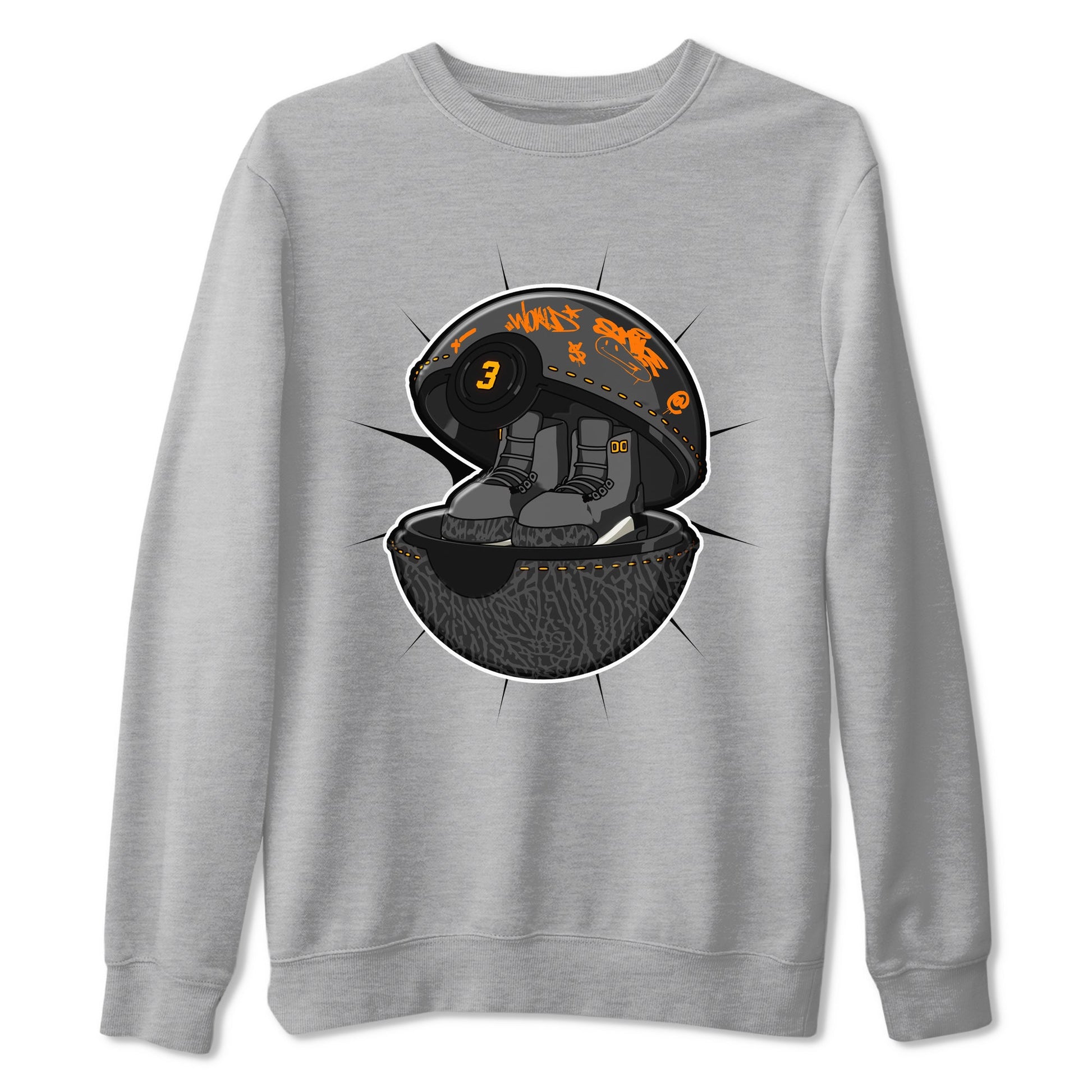 3s Fear shirt to match jordans Sneaker Capsule sneaker tees Air Jordan 3 Fear SNRT Sneaker Release Tees Unisex Heather Grey 2 T-Shirt