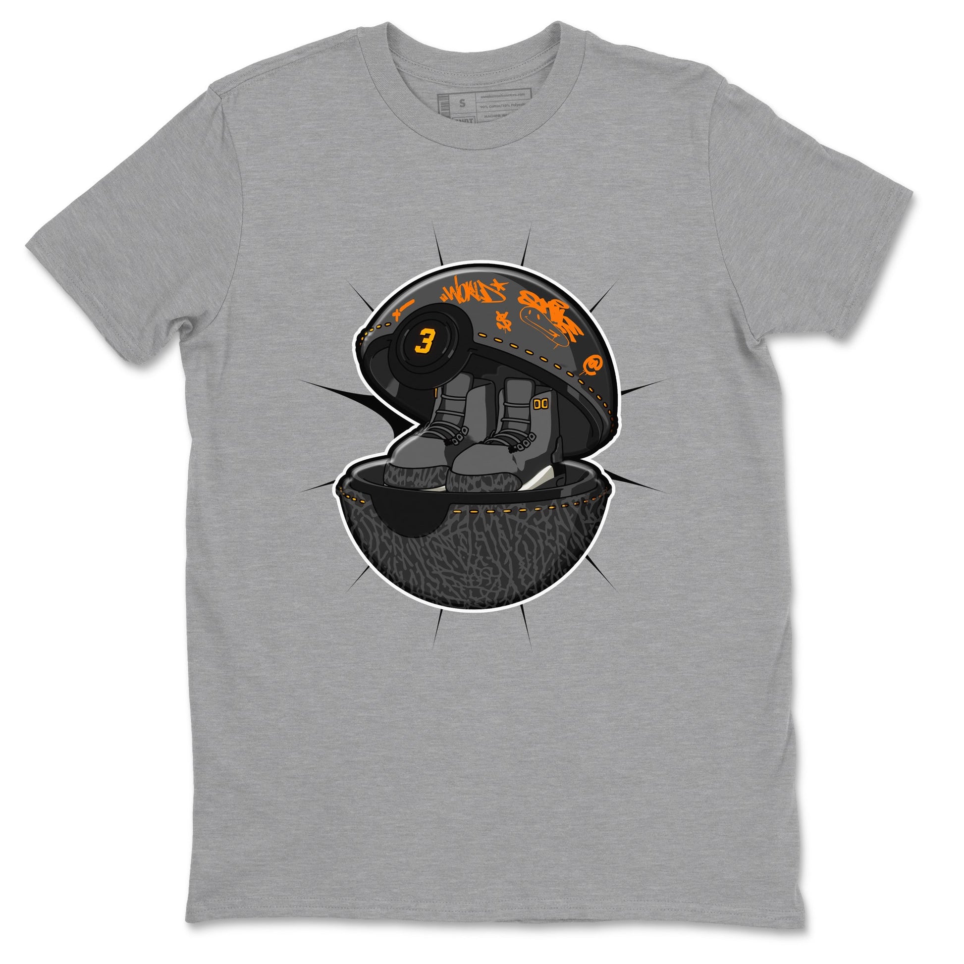 3s Fear shirt to match jordans Sneaker Capsule sneaker tees Air Jordan 3 Fear SNRT Sneaker Release Tees Unisex Heather Grey 2 T-Shirt