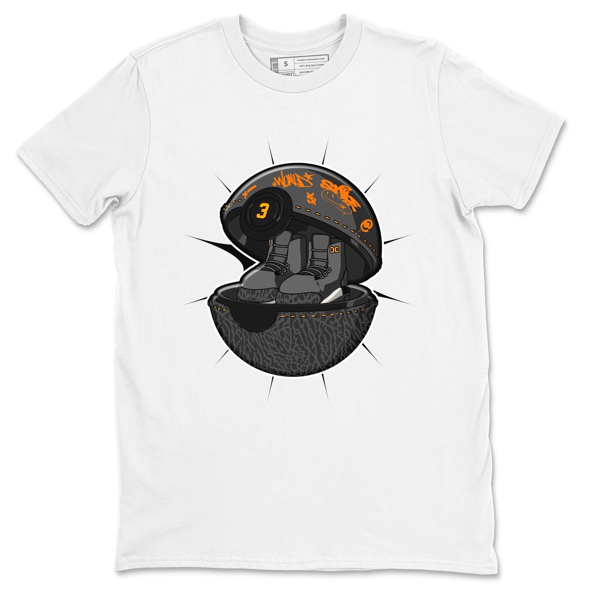 3s Fear shirt to match jordans Sneaker Capsule sneaker tees Air Jordan 3 Fear SNRT Sneaker Release Tees Unisex White 2 T-Shirt
