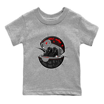 4s Bred Reimagined shirt to match jordans Sneaker Capsule sneaker tees Air Jordan 4 Bred Reimagined SNRT Sneaker Release Tees Baby Toddler Heather Grey 2 T-Shirt