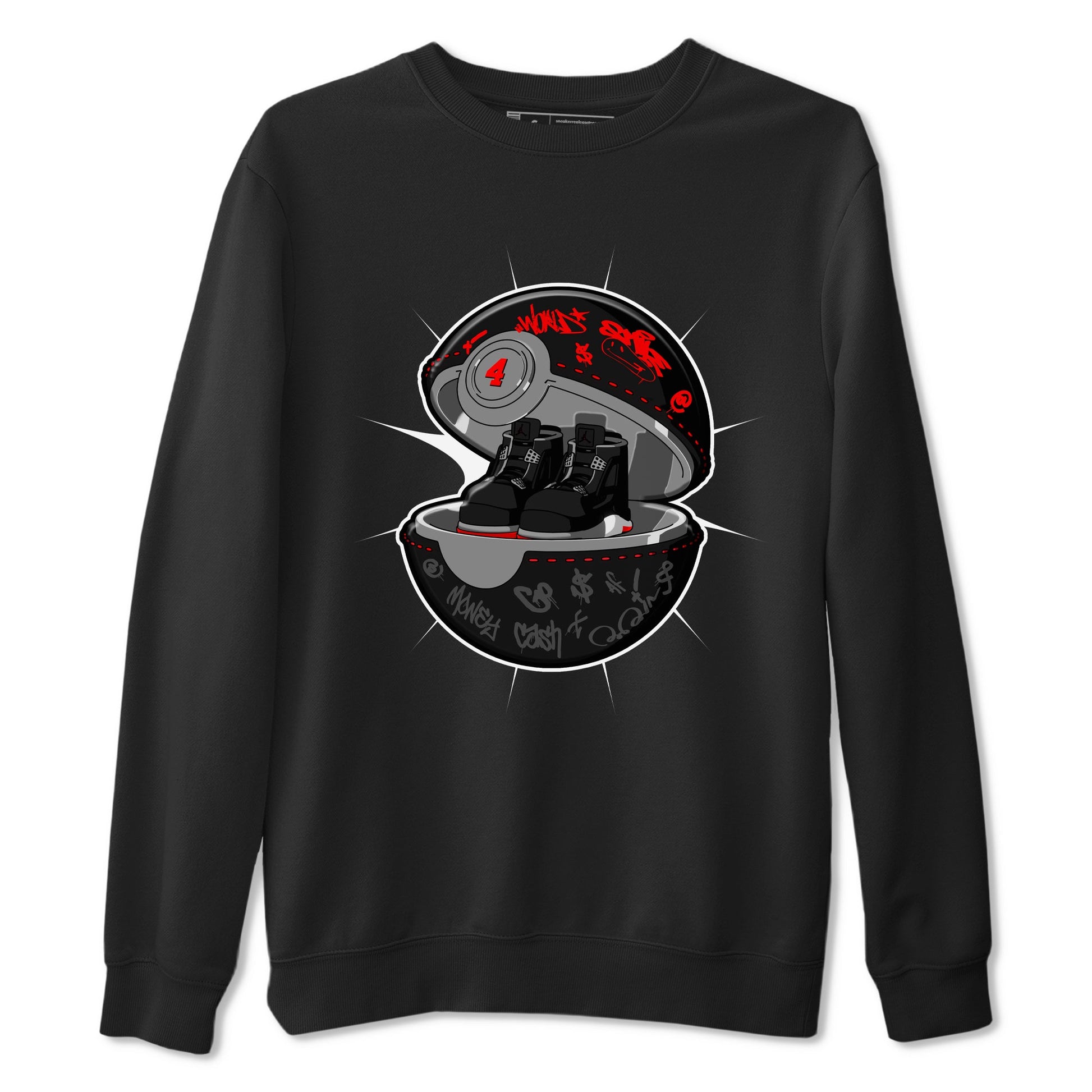 4s Bred Reimagined shirt to match jordans Sneaker Capsule sneaker tees Air Jordan 4 Bred Reimagined SNRT Sneaker Release Tees Unisex Black 2 T-Shirt