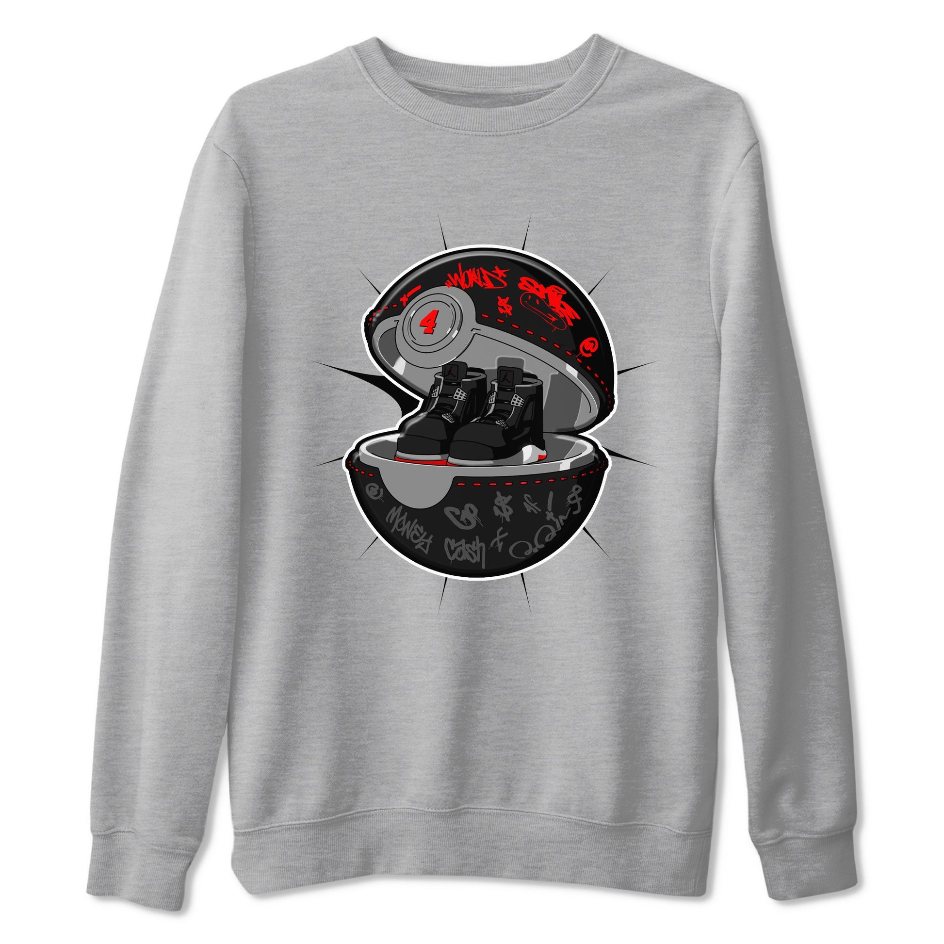 4s Bred Reimagined shirt to match jordans Sneaker Capsule sneaker tees Air Jordan 4 Bred Reimagined SNRT Sneaker Release Tees Unisex Heather Grey 2 T-Shirt