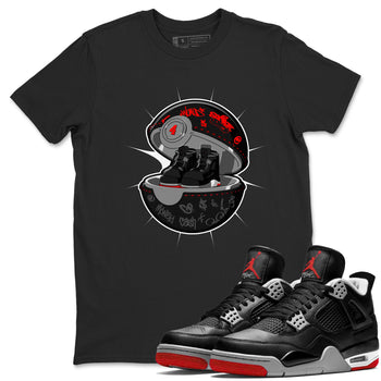 4s Bred Reimagined shirt to match jordans Sneaker Capsule sneaker tees Air Jordan 4 Bred Reimagined SNRT Sneaker Release Tees Unisex Black 1 T-Shirt