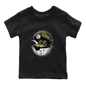 Air Jordan 4 Medium Olive shirt to match jordans Sneaker Capsule sneaker tees AJ4 Medium Olive SNRT Sneaker Release Tees Baby Toddler Black 2 T-Shirt