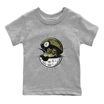 Air Jordan 4 Medium Olive shirt to match jordans Sneaker Capsule sneaker tees AJ4 Medium Olive SNRT Sneaker Release Tees Baby Toddler Heather Grey 2 T-Shirt