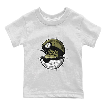 Air Jordan 4 Medium Olive shirt to match jordans Sneaker Capsule sneaker tees AJ4 Medium Olive SNRT Sneaker Release Tees Baby Toddler White 2 T-Shirt