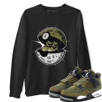 Air Jordan 4 Medium Olive shirt to match jordans Sneaker Capsule sneaker tees AJ4 Medium Olive SNRT Sneaker Release Tees Unisex Black 1 T-Shirt