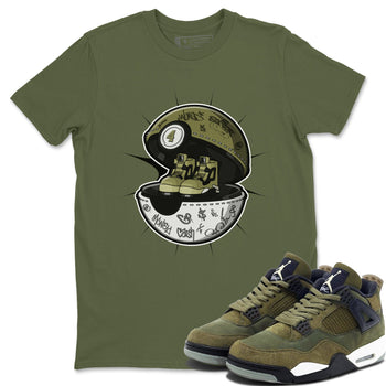 Air Jordan 4 Medium Olive shirt to match jordans Sneaker Capsule sneaker tees AJ4 Medium Olive SNRT Sneaker Release Tees Unisex Military Green 1 T-Shirt