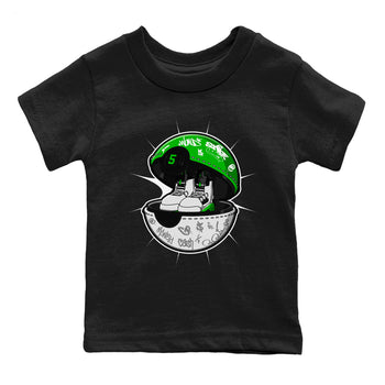 5s Lucky Green shirt to match jordans Sneaker Capsule sneaker tees Air Jordan 5 Lucky Green SNRT Sneaker Release Tees Baby Toddler Black 2 T-Shirt