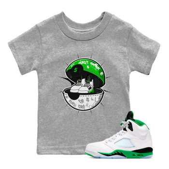 5s Lucky Green shirt to match jordans Sneaker Capsule sneaker tees Air Jordan 5 Lucky Green SNRT Sneaker Release Tees Baby Toddler Heather Grey 1 T-Shirt